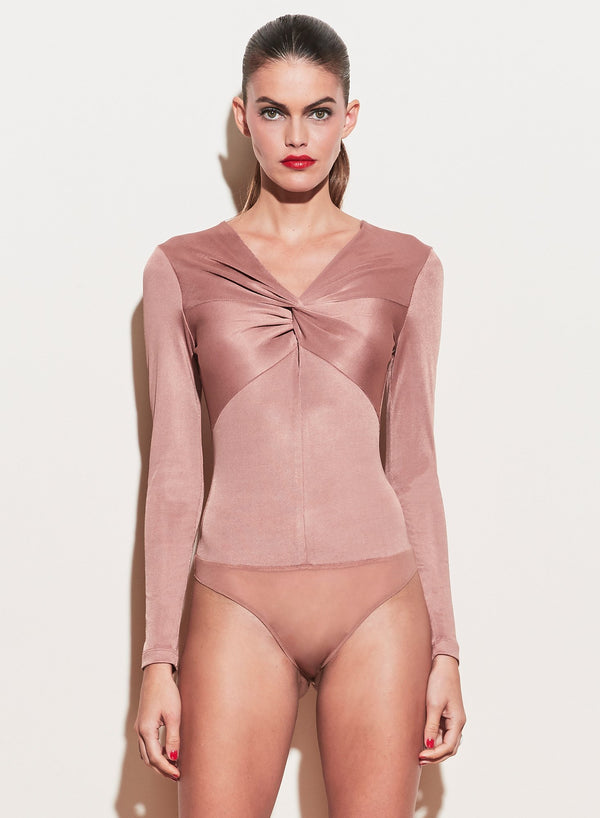 Tan - Twist Bodysuit | Fleur du Mal - DEMO