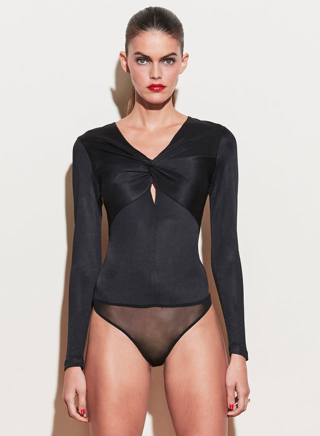 Black - Twist Bodysuit | Fleur du Mal - DEMO