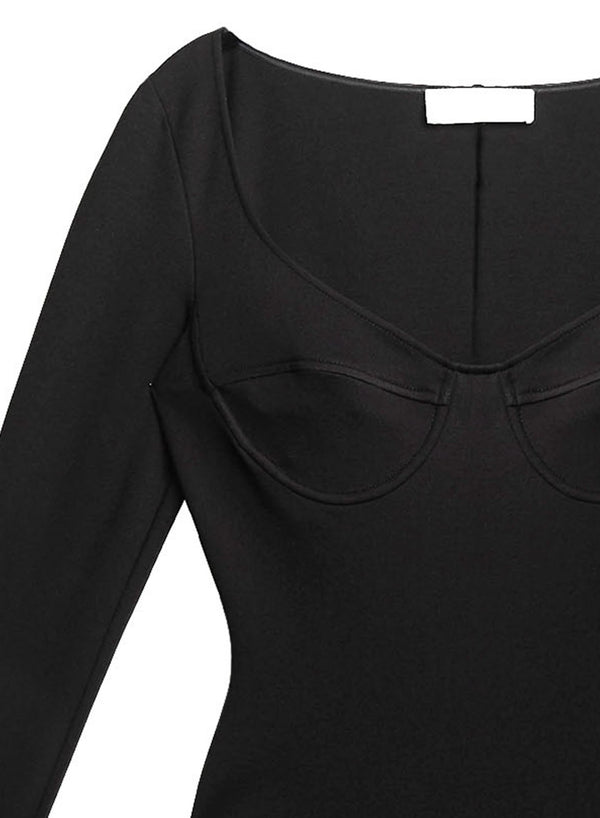 Black - Underwire Bodysuit | Fleur du Mal - DEMO