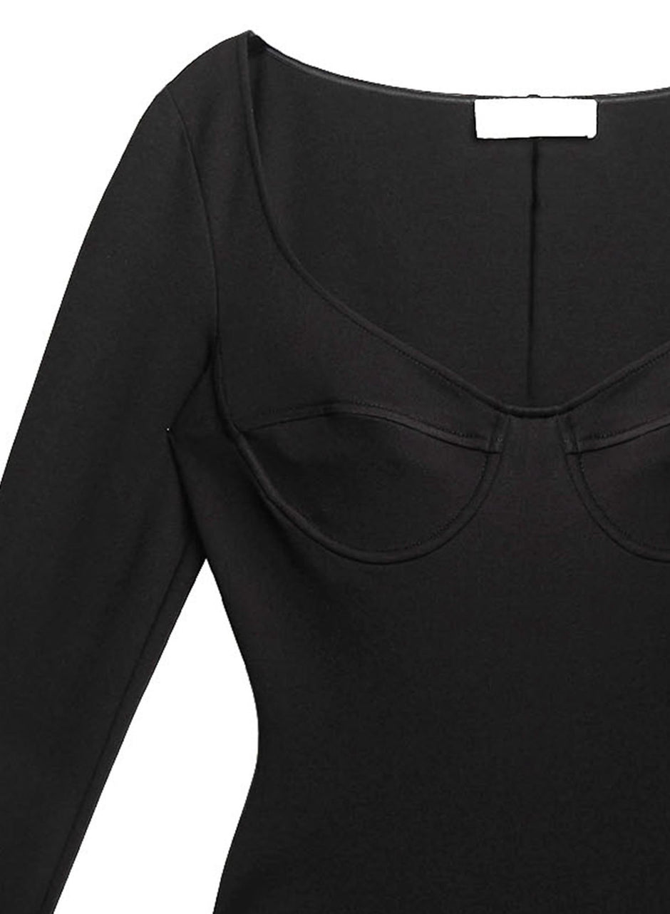 Black - Underwire Bodysuit | Fleur du Mal - DEMO