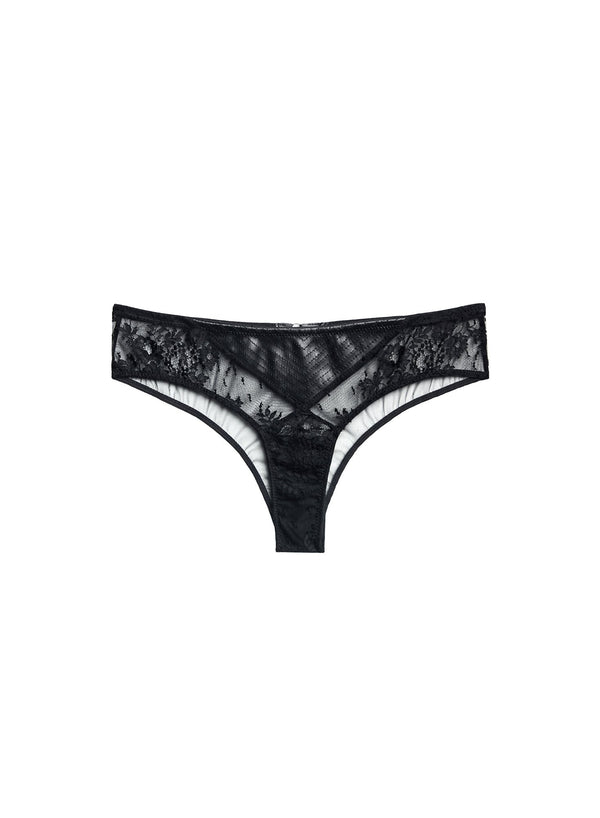 Black - Lace &amp; Vegan Leather Hipster | Fleur du Mal - DEMO