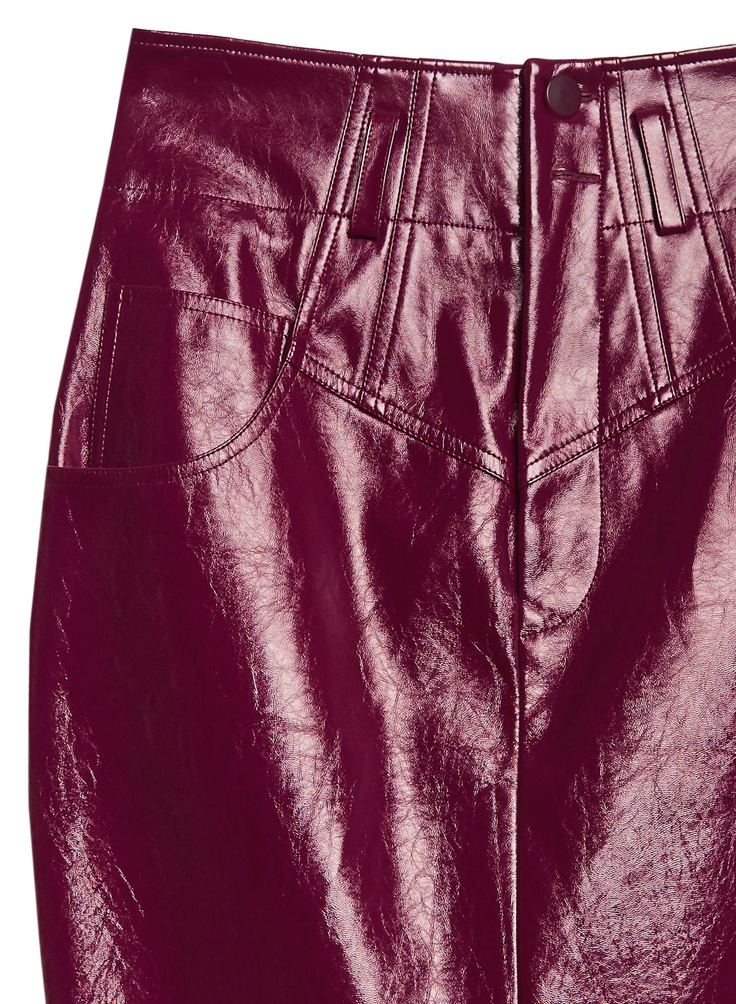 Sculpted Vegan Leather Skirt