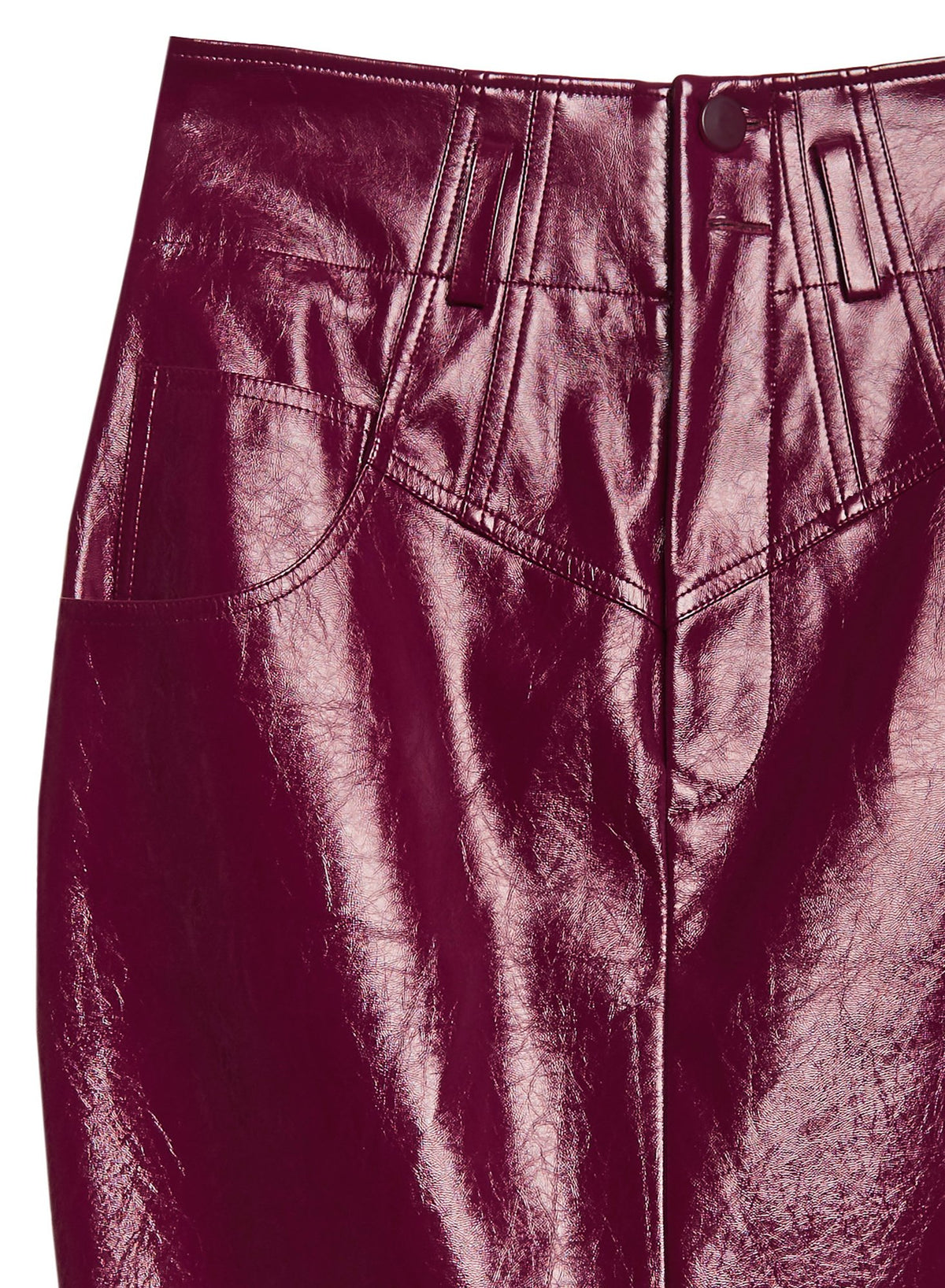 Sculpted Vegan Leather Skirt