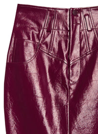 Sculpted Vegan Leather Skirt