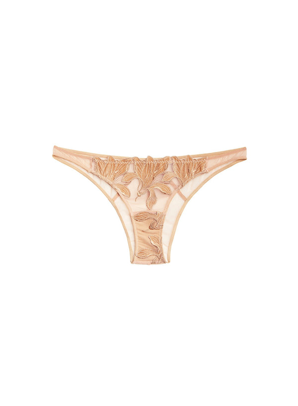 Gold - Velvet Lily Embroidery Cheeky | Fleur du Mal - DEMO