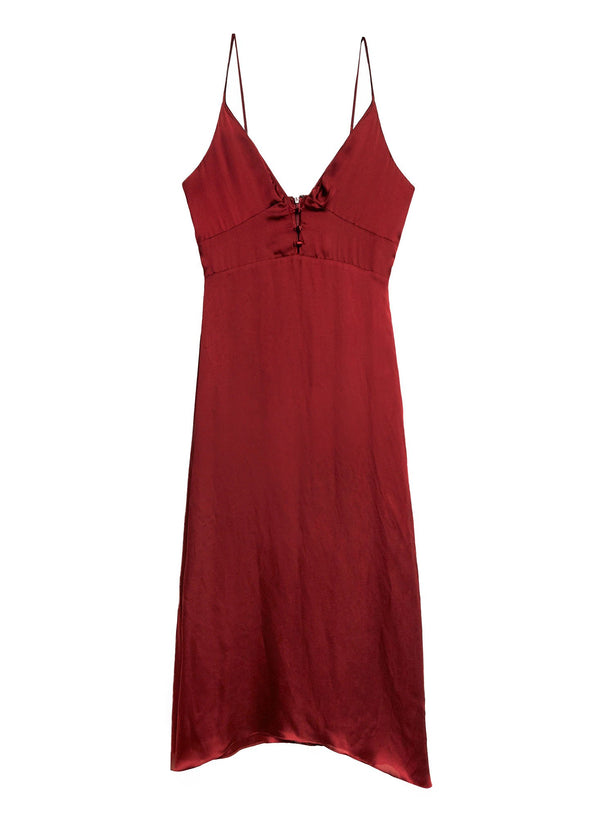 Vino - Ruched V-Plunge Slip | Fleur du Mal - DEMO