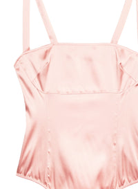 Satin Ponte Paneled Bodysuit