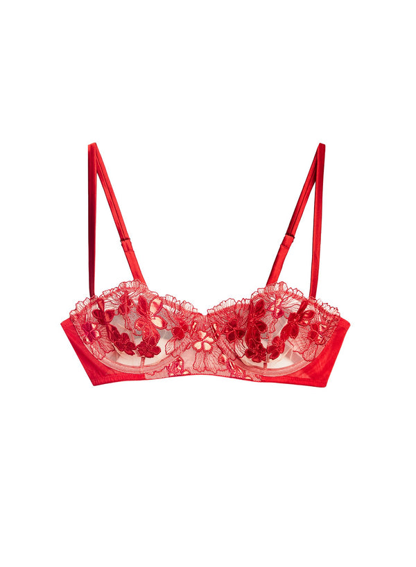 Rouge - Violet Balconette Bra | Fleur du Mal - DEMO