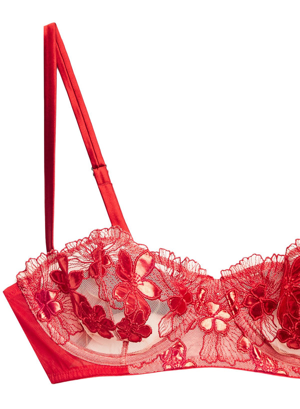 Rouge - Violet Balconette Bra | Fleur du Mal - DEMO