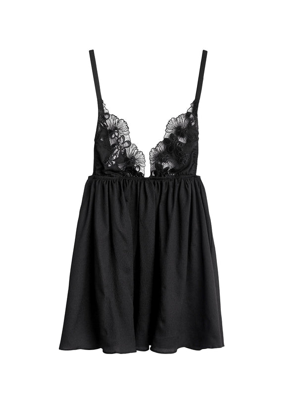 Black - Violet Lace Babydoll | Fleur du Mal - DEMO