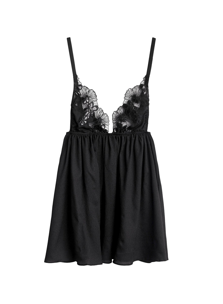 Black - Violet Lace Babydoll | Fleur du Mal - DEMO