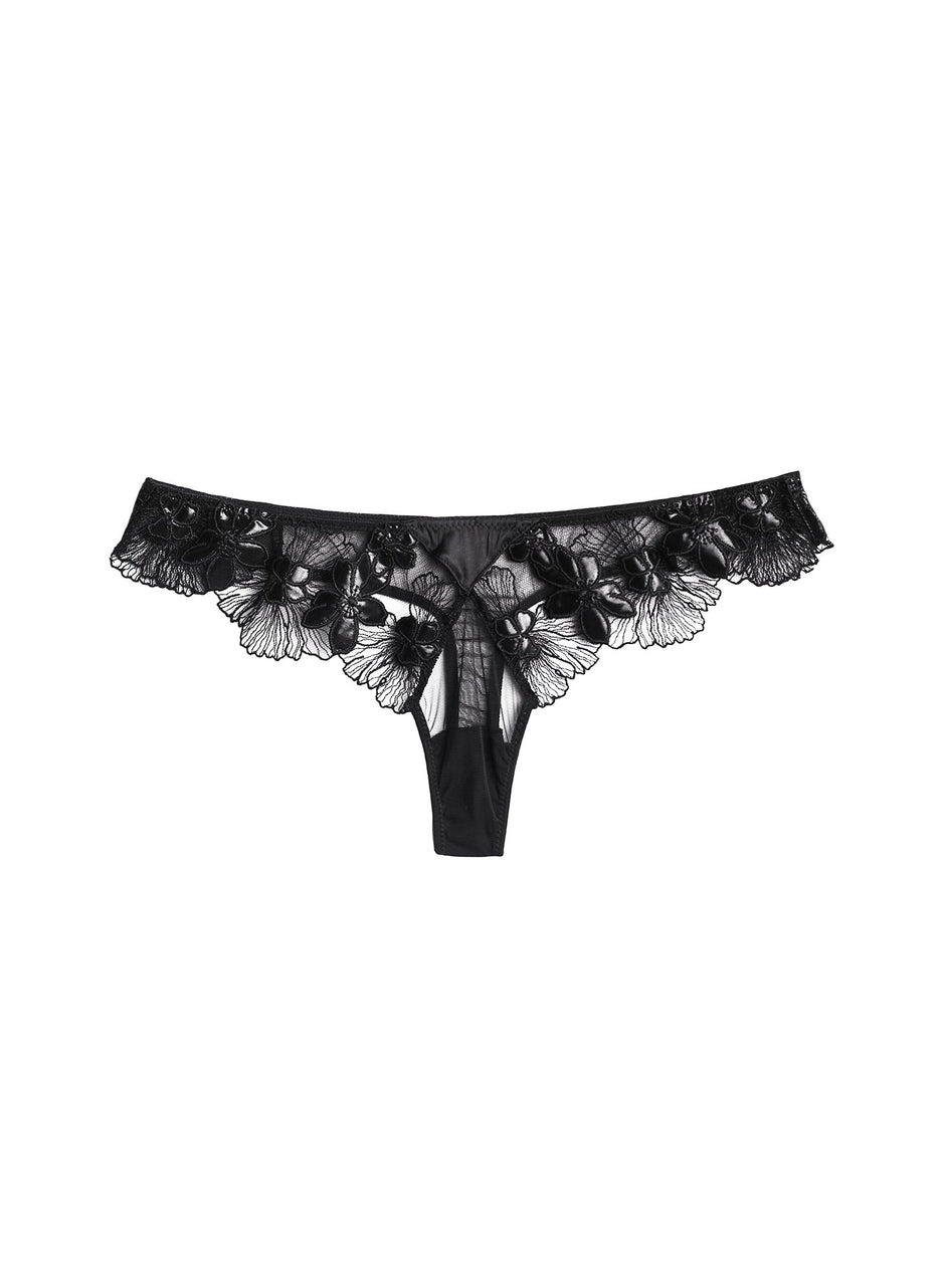 Black - Violet Thong | Fleur du Mal - DEMO