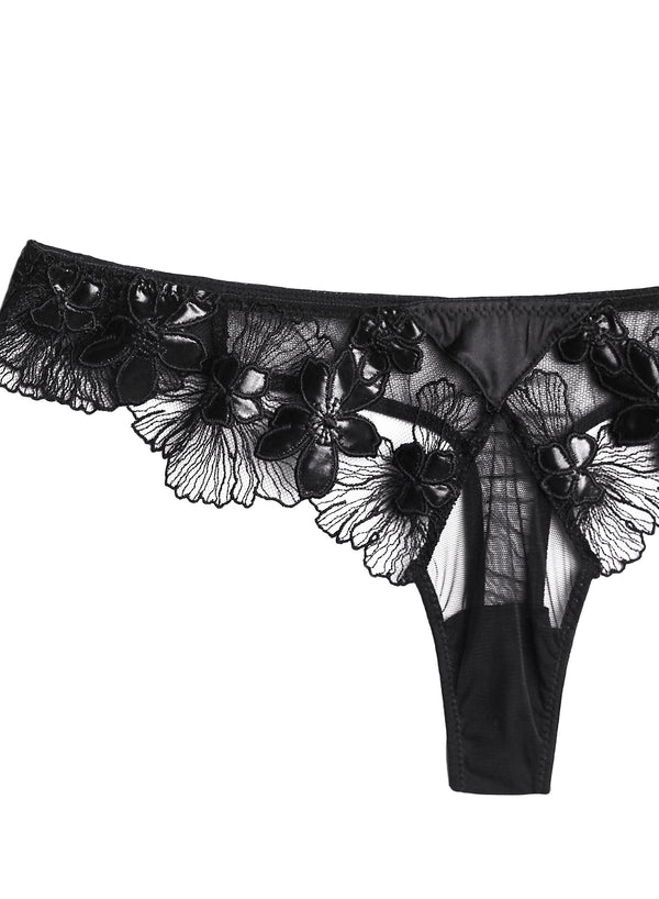 Black - Violet Thong | Fleur du Mal - DEMO