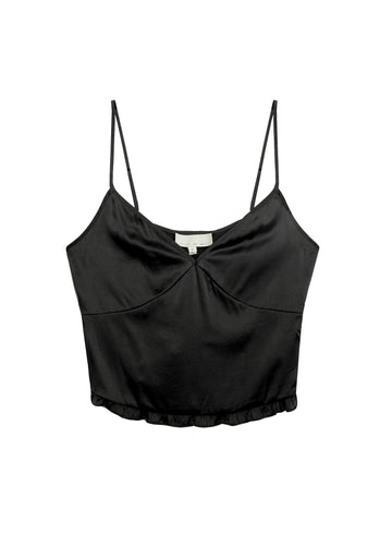 Black - Washable Silk Cami | Fleur du Mal - DEMO