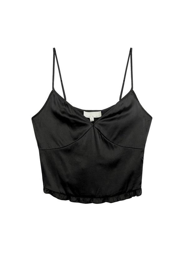 Black - Washable Silk Cami | Fleur du Mal - DEMO