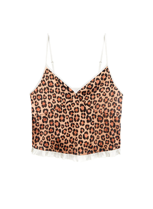 Leopard print - Washable Silk Cami | Fleur du Mal - DEMO