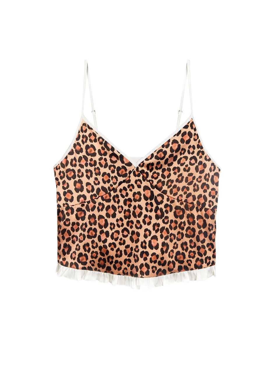 Leopard print - Washable Silk Cami | Fleur du Mal - DEMO