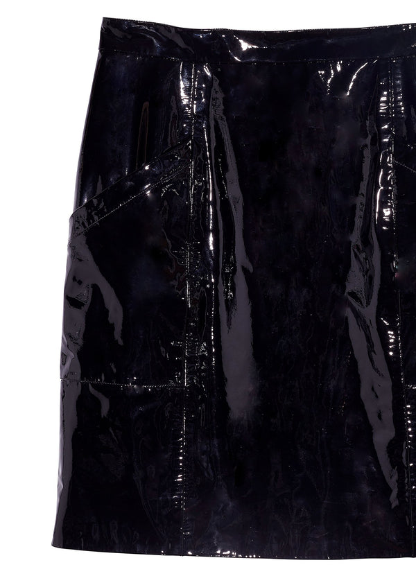 Black - PVC Mini Skirt | Fleur du Mal - DEMO