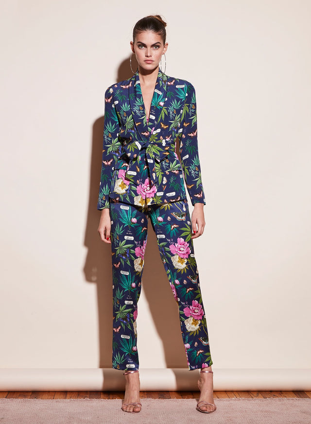 Papillon-indigo - Smoking Jacket | Fleur du Mal - DEMO