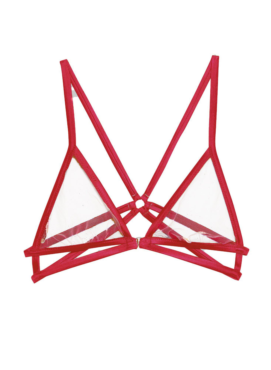 Rouge - Strappy Bondage Bra | Fleur du Mal - DEMO