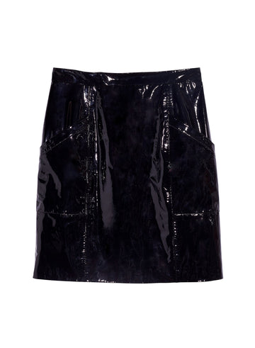Black - PVC Mini Skirt | Fleur du Mal - DEMO