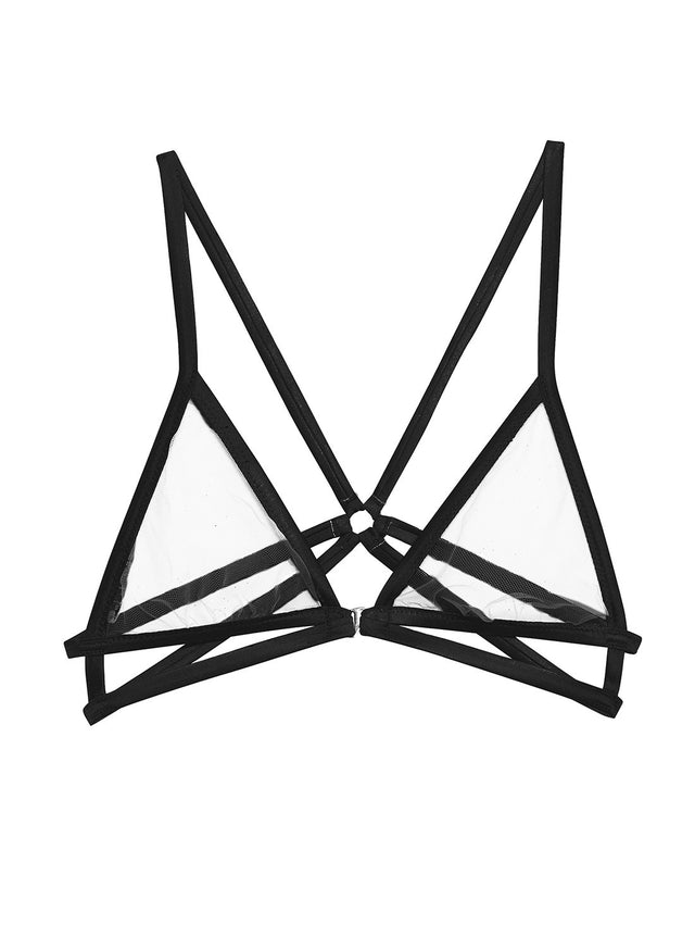 Black - Strappy Bondage Bra | Fleur du Mal - DEMO
