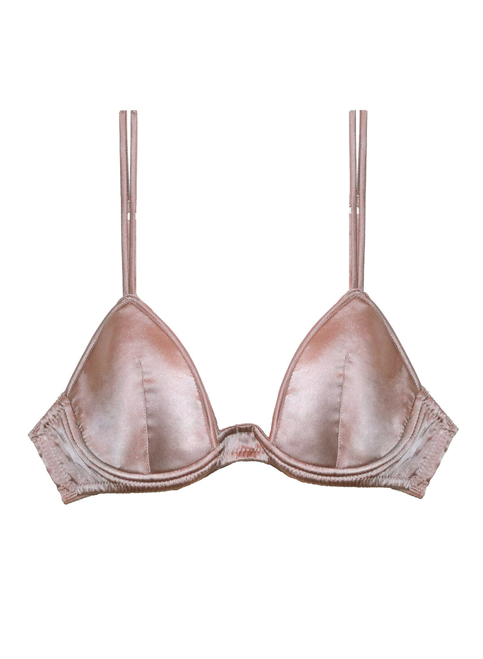 Tan - Luxe Plunge Bra | Fleur du Mal - DEMO