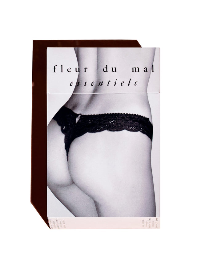 Black - Charlotte Lace Seamless Thong | Fleur du Mal - DEMO